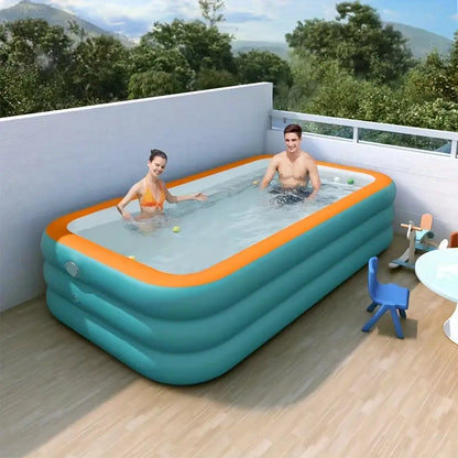 Large Inflatable Family Swimming Pool (260x170x56cm)