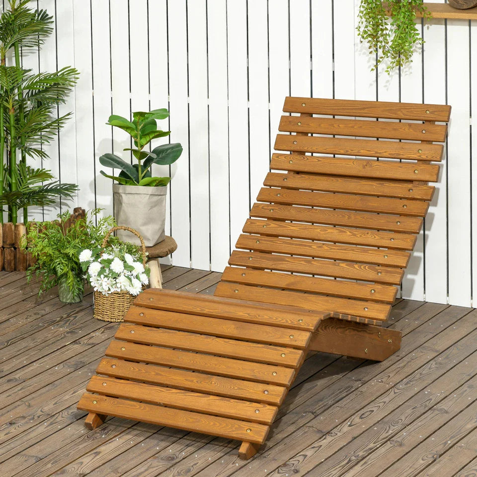 Crosby Wooden Outdoor Lounge Chair